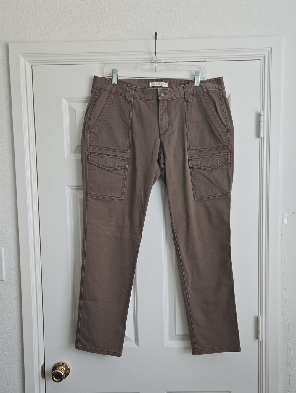 Loft Brown Utility Cargo Style Pants